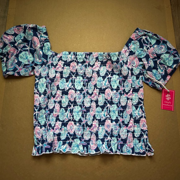 Simply Southern Pink and Blue Patterned Blouse Set - Picture 6 of 11